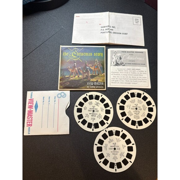 1948 View-Master The Christmas Story 3-Reel Set B383 - Picture 1 of 9
